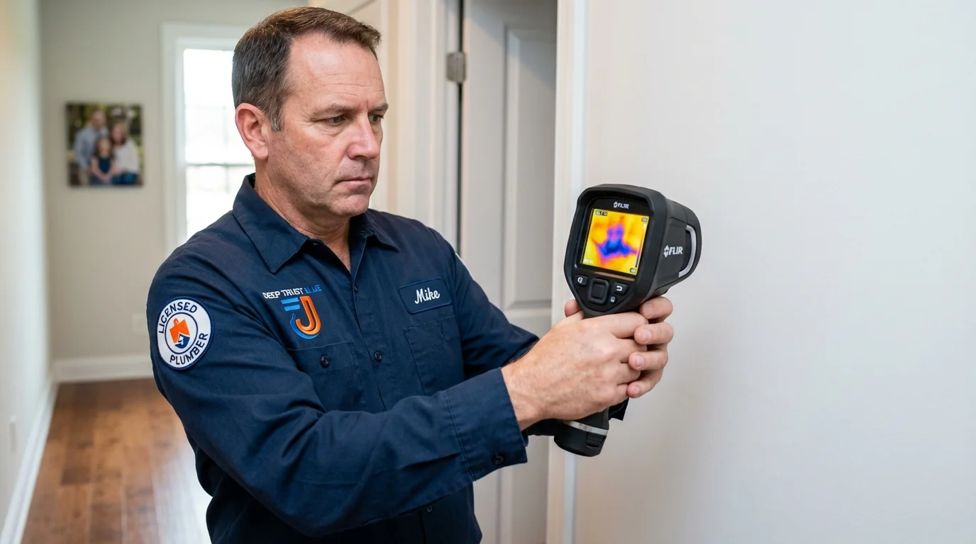 Thermal imaging leak detection by Johns Plumbing LLC in Massillon